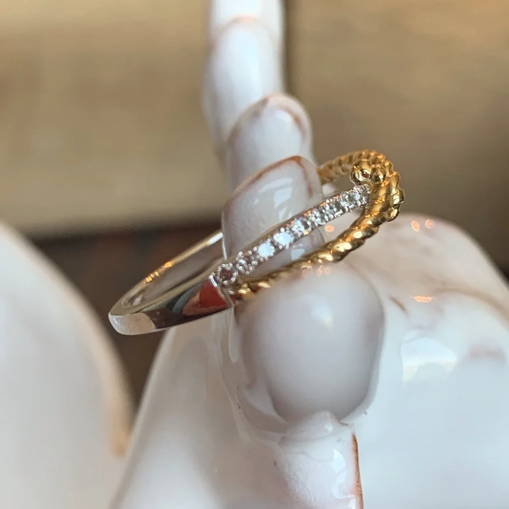 14K Diamond Two-Tone Ring